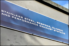 Our sign: stainless steel, bespoke, classic and performance exhaust systems